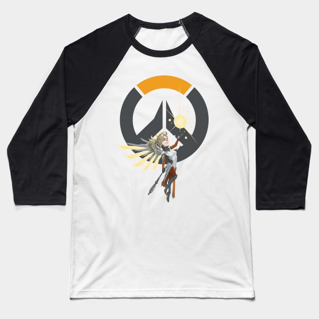 Overwatch: Mercy Baseball T-Shirt by donisalmostagenius